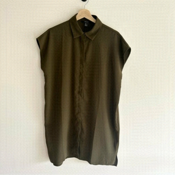 Forever 21 button up khaki dress - Picture 1 of 5